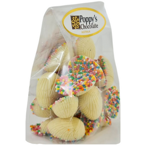 White Chocolate Mini Half Sprinkle Easter Eggs 24 Pack