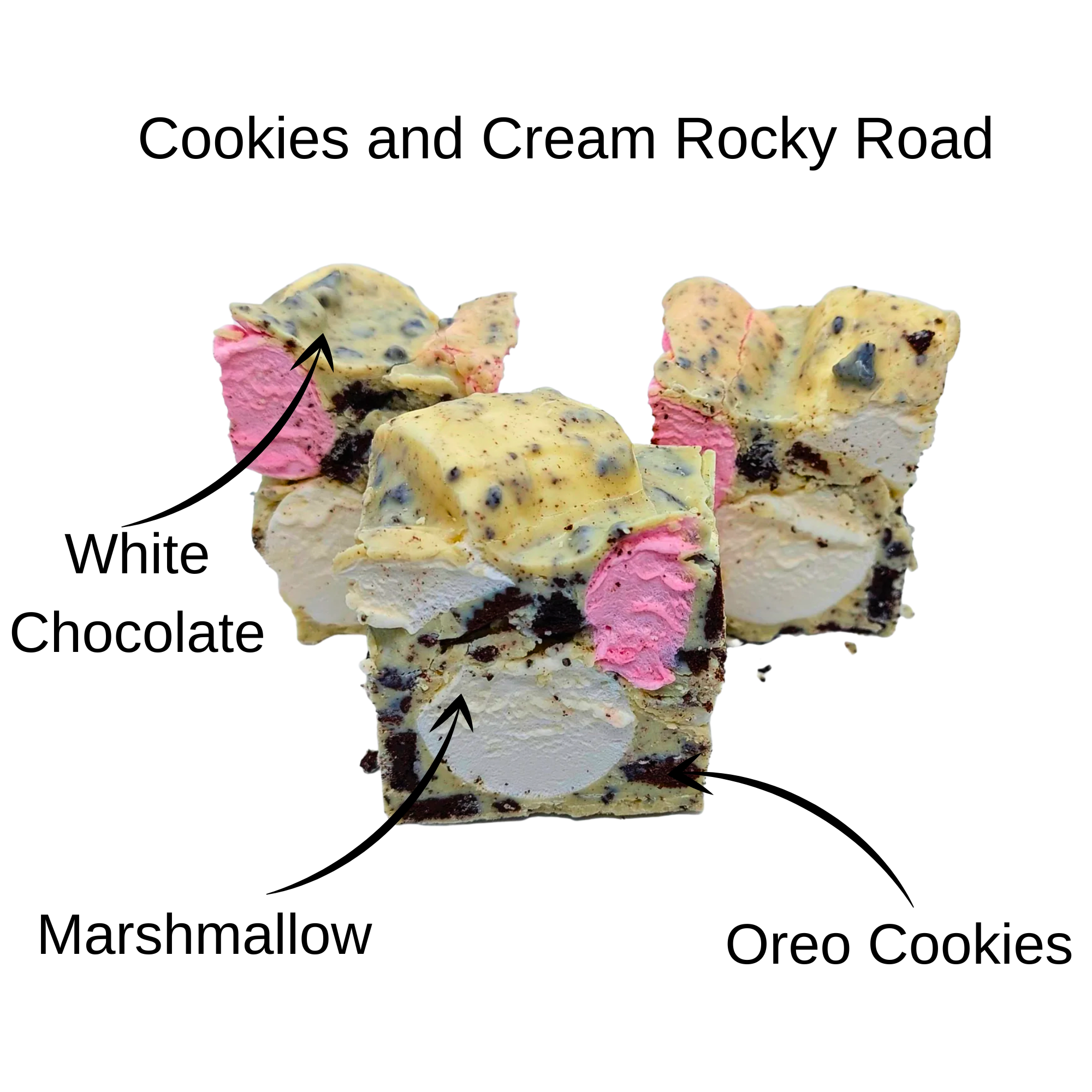 Rocky Road Cookies and Cream White Chocolate 125g