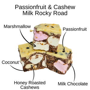 An image of Rocky Road Passionfruit and Honey Roasted Cashew