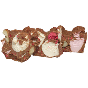 Rocky Road Raspberry and Macadamia Milk Chocolate 125g