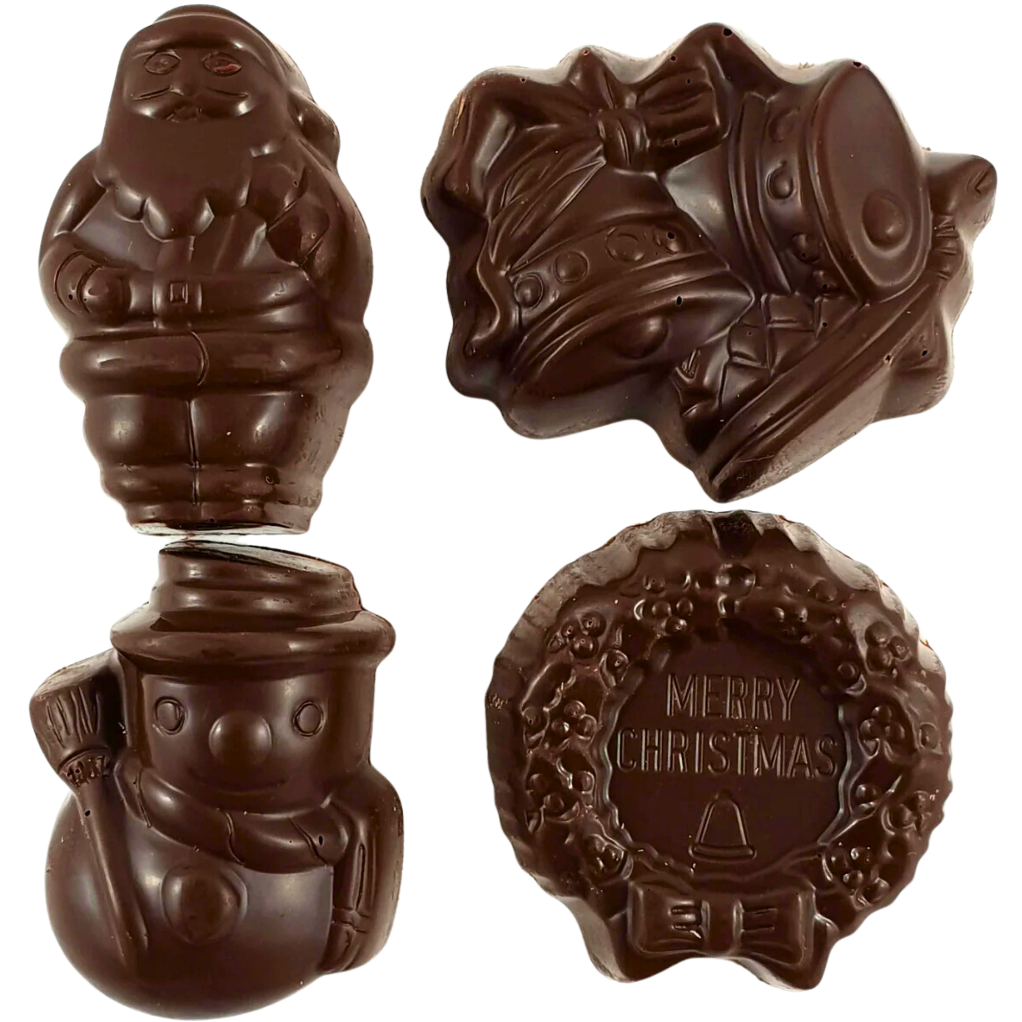 Assorted Christmas Chocolates 4 pack - Dark chocolate