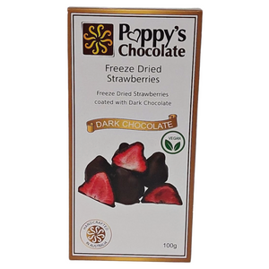 Dark Chocolate coated Freeze Dried Strawberries 100g