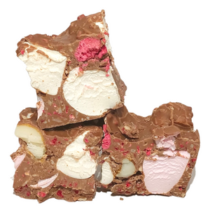 Rocky Road Raspberry and Macadamia Milk Chocolate 125g