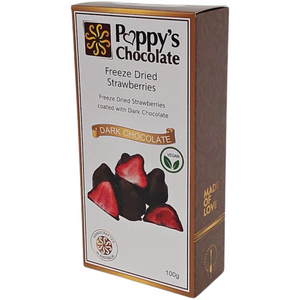 Dark Chocolate coated Freeze Dried Strawberries 100g