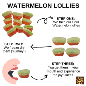 Freeze Dried Sour Watermelon Lollies