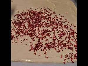 Raspberry and White Chocolate Bark 100g