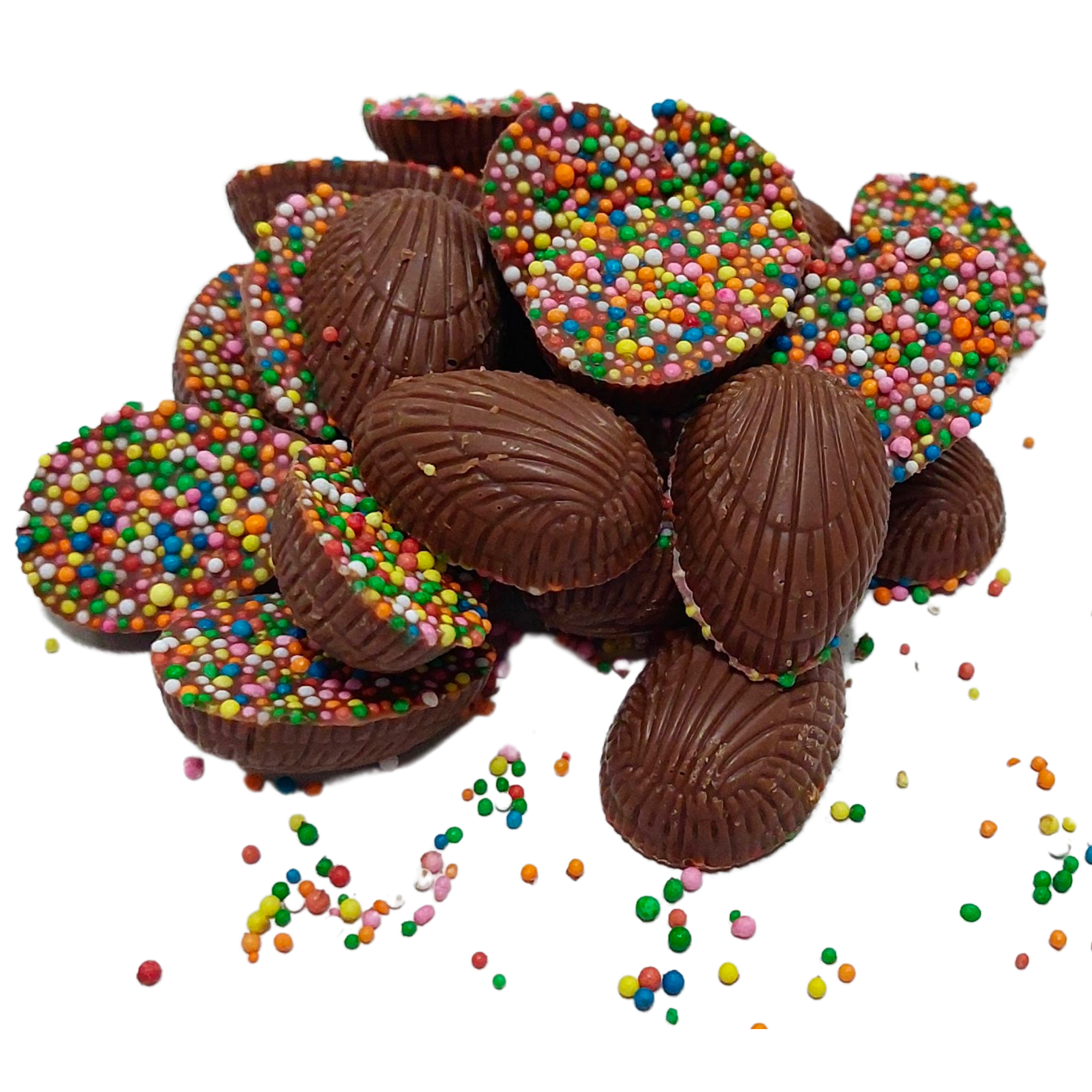 Milk Chocolate Mini Half Sprinkle Easter Eggs 24 Pack