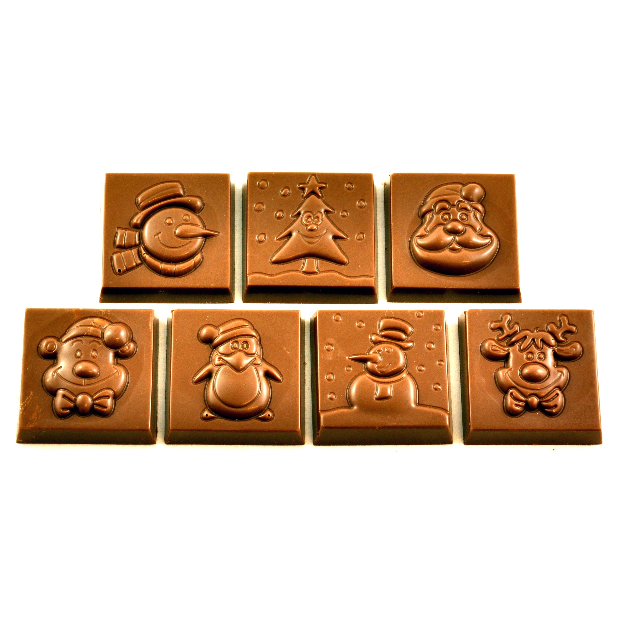 Christmas Square Chocolates 10 pack - milk chocolate