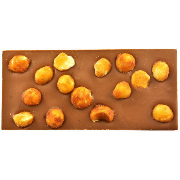 Honey Roasted Macadamias and Milk Chocolate Block 125g