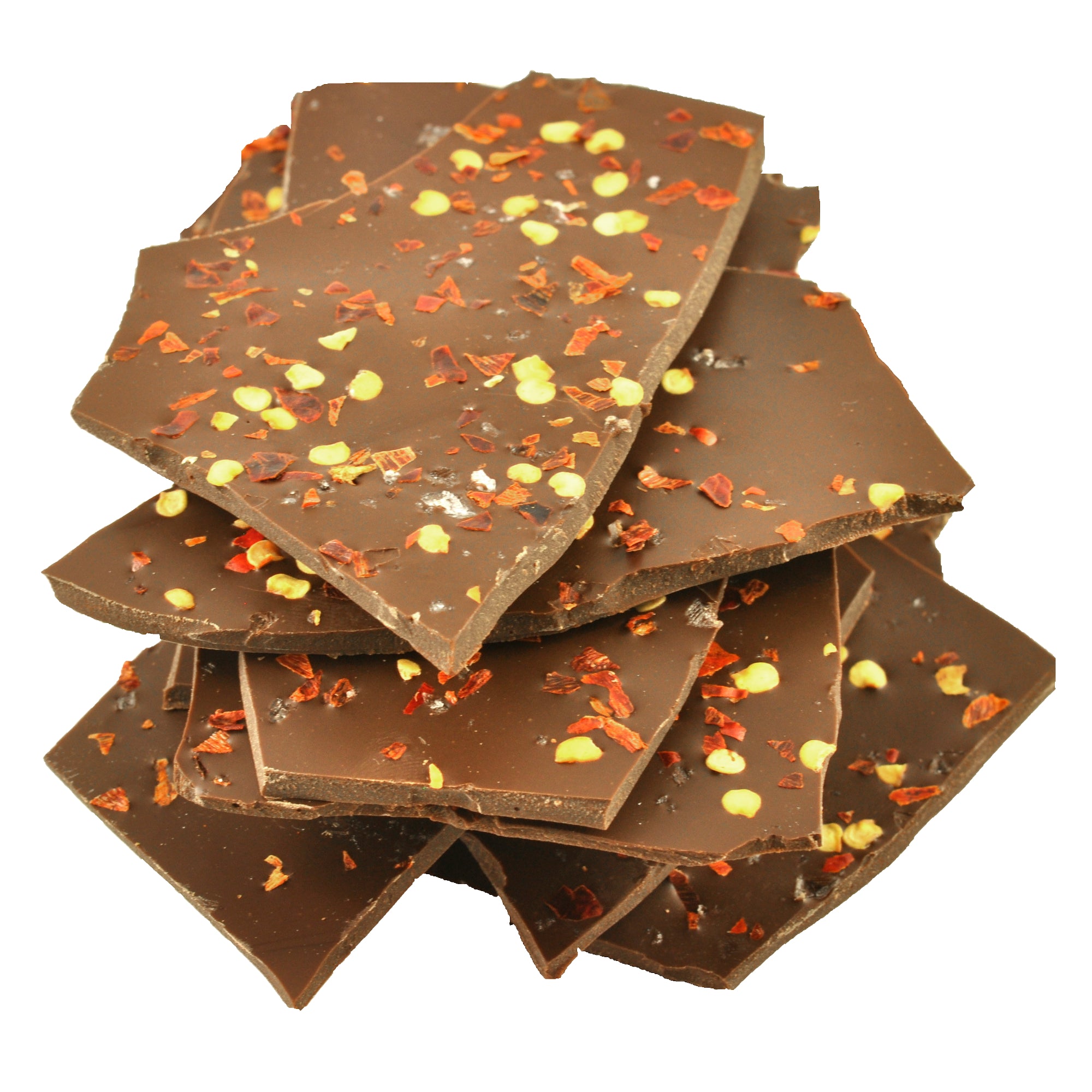 Chilli Flakes and Sea Salt with Dark Chocolate Bark 100g