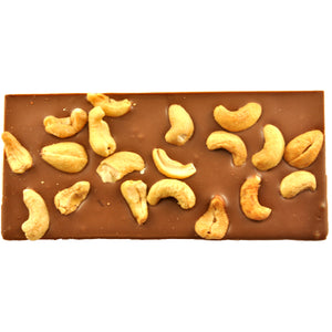 Honey Roasted Cashews and Milk Chocolate Block 125g